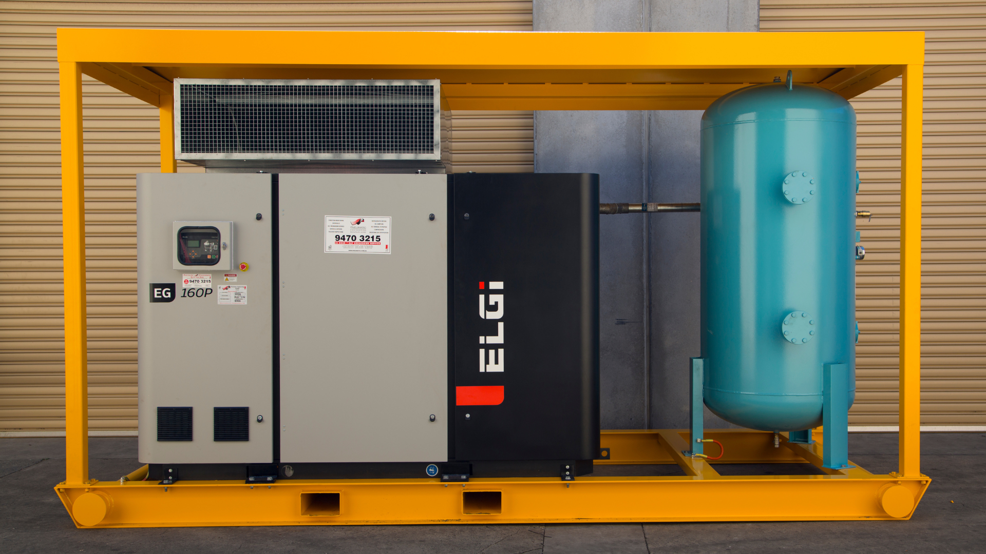 Example of a Rent Air skid-mounted compressor